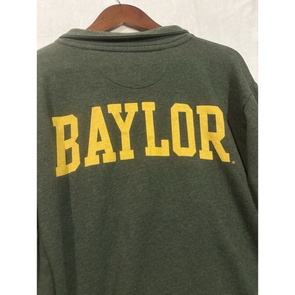 Baylor Bears Sweater Men's XL Green Sweatshirt Pullover 1/4 Zip Pullover - Picture 10 of 10